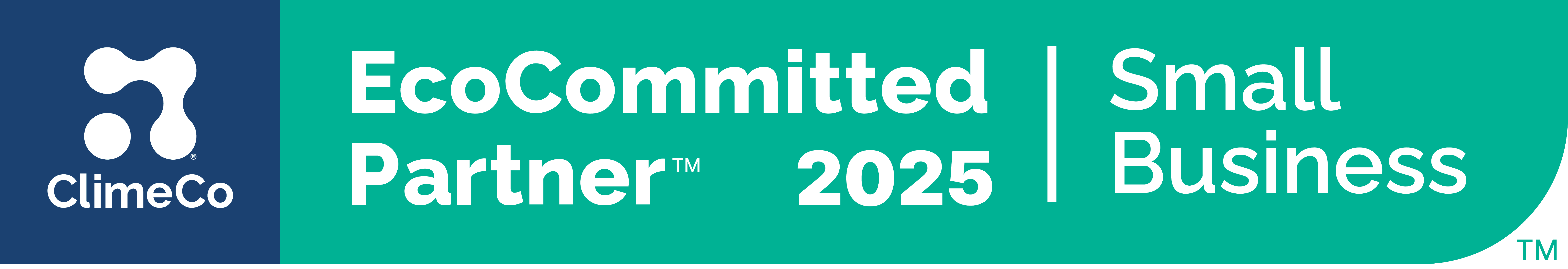 EcoCommitted 2025 Small Business Color Logo for Carbonfund.org partner